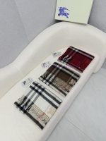 New Customers Only, Limit One. B's New Warhorse Color Blocked Plaid Wool Scarf Has A Contrasting Plaid Size Of 30 * 168 Which bye7aef7 - Image 3