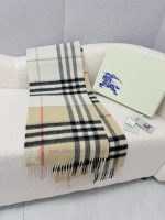 New Customers Only, Limit One. B's New Warhorse Color Blocked Plaid Wool Scarf Has A Contrasting Plaid Size Of 30 * 168 Which bye7aef7 - Image 9