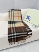 New Customers Only, Limit One. B's New Warhorse Color Blocked Plaid Wool Scarf Has A Contrasting Plaid Size Of 30 * 168 Which cfriac7s - Image 7