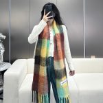 New Customers Only, Limit One. Hot Selling Product Arrives ACNE New Alpaca Wool ➕ Mahe Hair Rainbow Scarf Stockholm's Warm Col gcy5rwkm