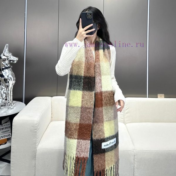 New Customers Only, Limit One. Hot Selling Product Arrives ACNE New Alpaca Wool ➕ Mahe Hair Rainbow Scarf Stockholm's Warm Col 4x6zqk64