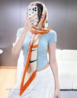 New Customers Only, Limit One. High Quality Updates ❤️  Hermes | (Morning Stroll) Big Triangle Scarf|Handmade Rolled Edge Cash ob4j6lpk - Image 4