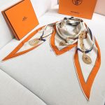 New Customers Only, Limit One. High Quality Updates ❤️  Hermes | (Morning Stroll) Big Triangle Scarf|Handmade Rolled Edge Cash ob4j6lpk - Image 6