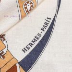 New Customers Only, Limit One. High Quality Updates ❤️  Hermes | (Morning Stroll) Big Triangle Scarf|Handmade Rolled Edge Cash ob4j6lpk - Image 8