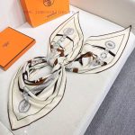 New Customers Only, Limit One. High Quality Updates ❤️  Hermes | (Morning Stroll) Big Triangle Scarf|Handmade Rolled Edge Cash apksf5sj - Image 5