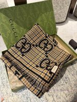 New Customers Only, Limit One. This Gucci Style LetterFabric Wool Size 47 * 180Wool And Silk Scarf Decorated With Oversized De qxfb1wan - Image 5