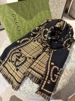 New Customers Only, Limit One. This Gucci Style LetterFabric Wool Size 47 * 180Wool And Silk Scarf Decorated With Oversized De qxfb1wan - Image 7