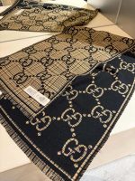 New Customers Only, Limit One. This Gucci Style LetterFabric Wool Size 47 * 180Wool And Silk Scarf Decorated With Oversized De qxfb1wan - Image 9