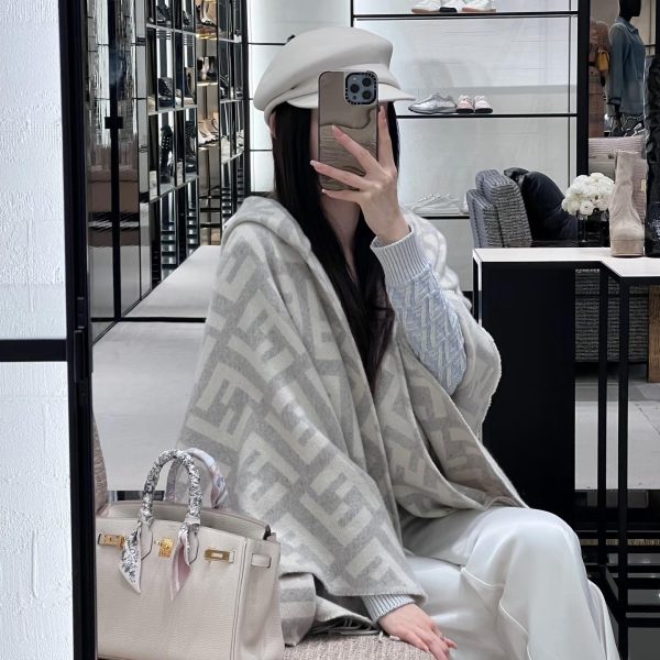 New Customers Only, Limit One. Fendi Limited Edition Hooded Cape Shawl Made Of Heavyweight Pure Cashmere. This FF Cape Is Fend a4p5czdu