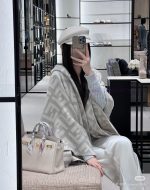 New Customers Only, Limit One. Fendi Limited Edition Hooded Cape Shawl Made Of Heavyweight Pure Cashmere. This FF Cape Is Fend a4p5czdu - Image 2