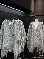 New Customers Only, Limit One. Fendi Limited Edition Hooded Cape Shawl Made Of Heavyweight Pure Cashmere. This FF Cape Is Fend a4p5czdu - Image 3