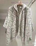 New Customers Only, Limit One. Fendi Limited Edition Hooded Cape Shawl Made Of Heavyweight Pure Cashmere. This FF Cape Is Fend a4p5czdu - Image 5