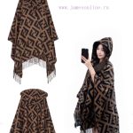 New Customers Only, Limit One. Fendi Limited Edition Hooded Cape Shawl Made Of Heavyweight Pure Cashmere. This FF Cape Is Fend 346njxsf
