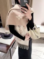 New Customers Only, Limit One. ✨ LV2026 New Cashmere Scarf | Large Logo Jacquard Atmosphere Pulled FullWho Can Refuse This LV o9f523m3 - Image 3