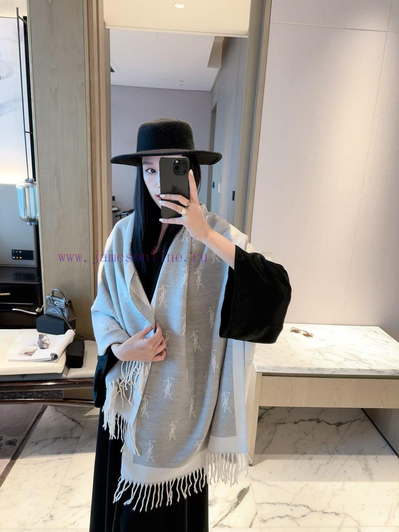 mfe2bkgmnt0.jpg New Customers Only, Limit One. YSL Saint Laurent 2026 New Full Print YSL Logo Cashmere Scarf ✨ Can Be Worn Or Surrounded | Coo sbgkfwce - Image 1