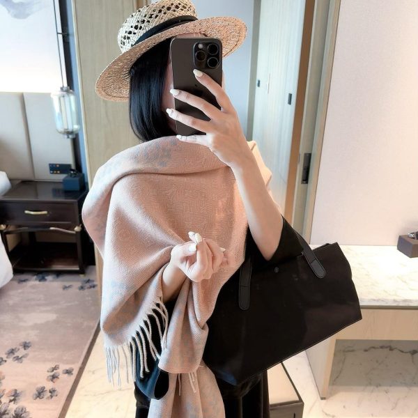 New Customers Only, Limit One. LV2026 New Flower Aged Double Sided Cashmere Scarf ✨ Double Sided Thickening Can Be Draped Or W 0nx23c6o