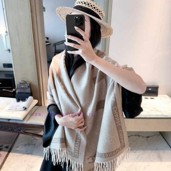 New Customers Only, Limit One. Chanel 2026 New Double Sided Cashmere Scarf | Thickened Version That Can Be Draped Or Wrapped W gznstdl2