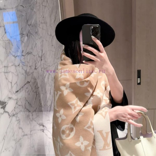 New Customers Only, Limit One. LV2026 New Vintage Cashmere Scarf | Thick Cashmere Can Be Draped Or Wrapped With Exquisite Deta mgimikbg