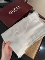 New Customers Only, Limit One. GG Gucci Gold Thread Jacquard Shawl 140 Square Scarf Extremely Dazzling A Must-have For Goddess nko8smxg - Image 4