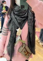 New Customers Only, Limit One. GG Gucci Gold Thread Jacquard Shawl 140 Square Scarf Extremely Dazzling A Must-have For Goddess n6s6k830