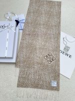 New Customers Only, Limit One. LOEWE's Hottest Scarf Double-sided Wool Scarf Embellished With Two Tone Checkered Anagram Patte ic1i4t7x - Image 7