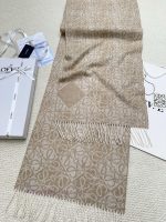 New Customers Only, Limit One. LOEWE's Hottest Scarf Double-sided Wool Scarf Embellished With Two Tone Checkered Anagram Patte ic1i4t7x - Image 8