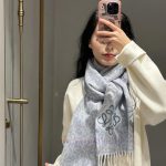 New Customers Only, Limit One. LOEWE's Hottest Scarf Double-sided Wool Scarf Embellished With Two Tone Checkered Anagram Patte xepmtipx