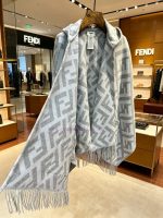 New Customers Only, Limit One. The Fendi Limited Edition Hooded Cape Shawl With A Box Size Of 80 Is Made Of Heavyweight Pure C rfpwis58 - Image 4