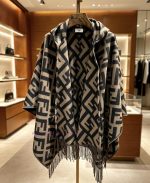 New Customers Only, Limit One. The Fendi Limited Edition Hooded Cape Shawl With A Box Size Of 80 Is Made Of Heavyweight Pure C 2gu30m2p - Image 4