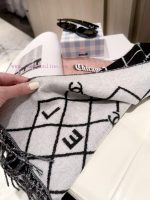 New Customers Only, Limit One. CHANEL's Limited Edition Top Of The Line Cashmere Wool Blend Shawl Is Out Of Stock In Summer. W q2a3yb08 - Image 9