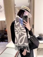 New Customers Only, Limit One. New Style ✨💕 Synchronize LOEWE | Double Sided Color Blocked Cashmere Wool Scarf 🤎💗The Color Sch 3omjpa7m - Image 2