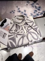 New Customers Only, Limit One. New Style ✨💕 Synchronize LOEWE | Double Sided Color Blocked Cashmere Wool Scarf 🤎💗The Color Sch 3omjpa7m - Image 4