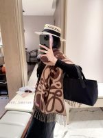 New Customers Only, Limit One. New Style ✨💕 Synchronize LOEWE | Double Sided Color Blocked Cashmere Wool Scarf 🤎💗The Color Sch 3omjpa7m - Image 6
