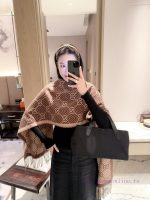 New Customers Only, Limit One. Autumn And Winter Essential Accessories ✨ Gucci Double G Herringbone Double Sided ScarfClassic decfdg0x