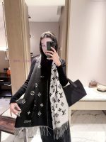 New Customers Only, Limit One. LV Old Flower Double Sided Scarf | Autumn And Winter Prestige Artifact ✨Classic Moncler Old Flo 002z5e7v - Image 6