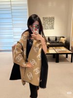 New Customers Only, Limit One. The Thick And Popular Chanel Large Logo Shawl Features A Double-sided Design That Allows For Di tbii17m8 - Image 2