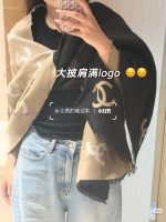 New Customers Only, Limit One. The Thick And Popular Chanel Large Logo Shawl Features A Double-sided Design That Allows For Di tbii17m8 - Image 7