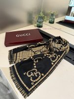 New Customers Only, Limit One. Gucci Style LettersFabric Wool Size 47 * 180Wool And Silk Scarf Decorated With Oversized Design eilzieog - Image 8