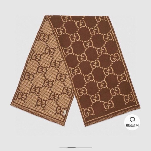 New Customers Only, Limit One. Gucci Style LettersFabric Wool Size 47 * 180Wool And Silk Scarf Decorated With Oversized Design iye8eeil