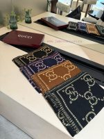New Customers Only, Limit One. Gucci Style LettersFabric Wool Size 47 * 180Wool And Silk Scarf Decorated With Oversized Design gyr61uot - Image 5