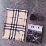New Customers Only, Limit One. Burberry Tencel Cotton Checkered Scarf With A Good Drape And Excellent Touch Not Too Soft With m6r40f8v - Image 5
