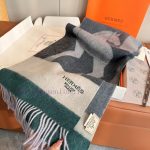 New Customers Only, Limit One. Hermes Double-sided Lambing Wool Scarf With Horse Jacquard Made Of 100% Top-quality Lambing Woo mneaw7qr - Image 7