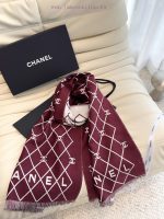New Customers Only, Limit One. CHANEL Double-sided Diamond Grid - Wool Scarf With Top-level Double-layer Color Weaving Process 7kr5k1hs - Image 7
