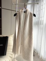 New Customers Only, Limit One. CHANEL Double-sided Diamond Grid - Wool Scarf With Top-level Double-layer Color Weaving Process 4t4zdj84 - Image 8