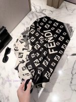 New Customers Only, Limit One. This New Fendi 2026 Cashmere Scarf Features Classic Double F Floral Prints Staggered Sizes Of F xxf8um07 - Image 7