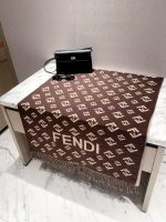 New Customers Only, Limit One. This New Fendi 2026 Cashmere Scarf Features Classic Double F Floral Prints Staggered Sizes Of F xxf8um07 - Image 10