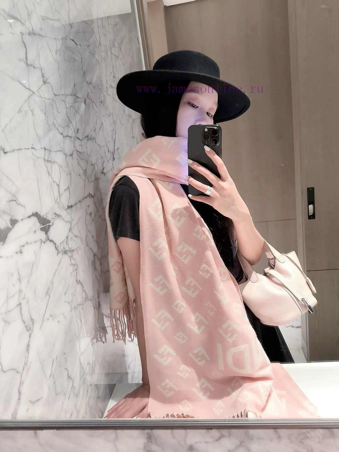 jue311wksmn.jpg New Customers Only, Limit One. This New Fendi 2026 Cashmere Scarf Features Classic Double F Floral Prints Staggered Sizes Of F a9vntldh - Image 1