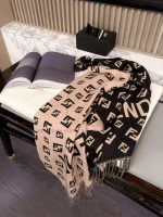 New Customers Only, Limit One. This New Fendi 2026 Cashmere Scarf Features Classic Double F Floral Prints Staggered Sizes Of F a9vntldh - Image 8