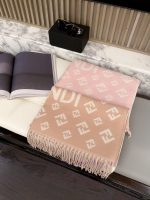 New Customers Only, Limit One. This New Fendi 2026 Cashmere Scarf Features Classic Double F Floral Prints Staggered Sizes Of F a9vntldh - Image 10