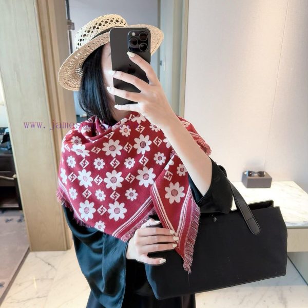 New Customers Only, Limit One. ✨ FENDI Floral Triangle Shawl | Exquisite Atmospheric ArtifactI Found The Soul Accessory For Ea m6bsqfuy